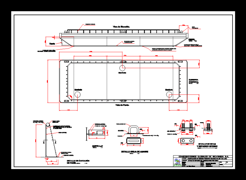 Construction Plans Barge DWG Plan for AutoCAD