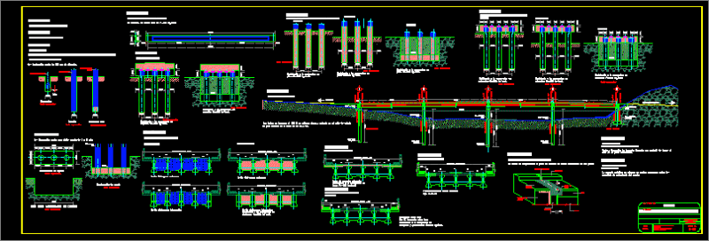 Construction Procedures Bridge DWG Detail for AutoCAD