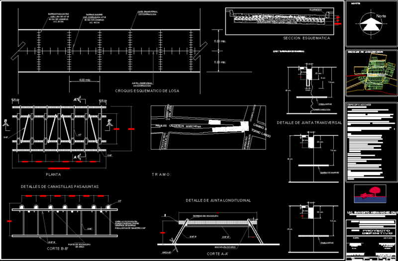 Constructive Details Hydraulic Pavement DWG Detail for AutoCAD