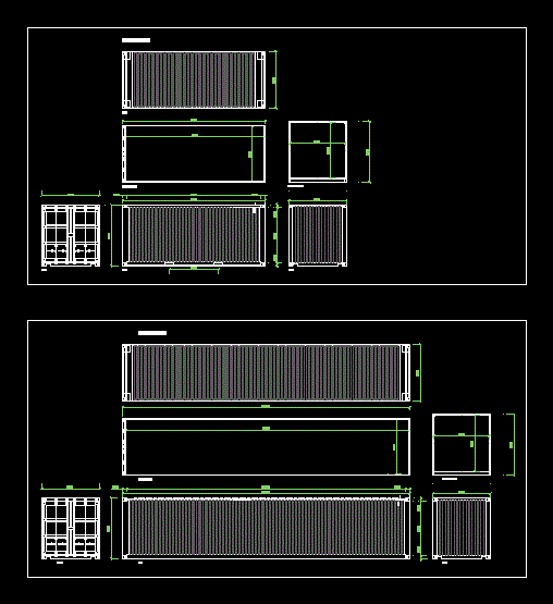 Containers 20 And 40 Ft DWG Plan for AutoCAD • Designs CAD