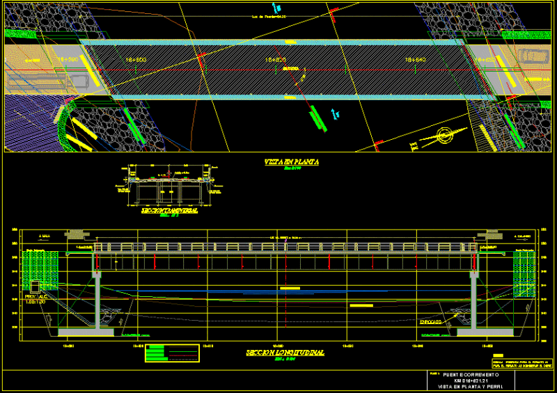 Correviento Canyon Bridgeon The Mala-Calango Road, Peru DWG Block for AutoCAD