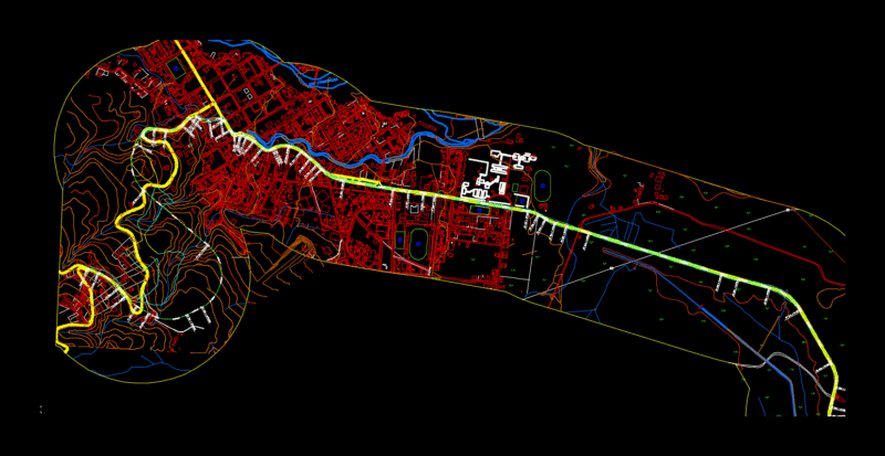 Corridor Turrialba Siquirres DWG Block for AutoCAD