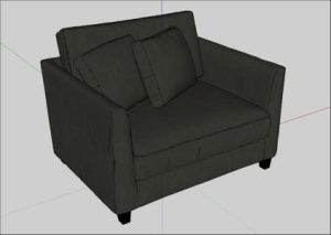 Couch 3D SKP Model for SketchUp • Designs CAD