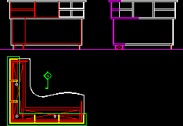 l workstation shaped cad block DesignsCAD 2D Counter AutoCAD Shaped L for Table Block â€¢ DWG