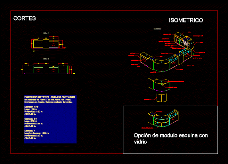 Counter Sales DWG Section for AutoCAD