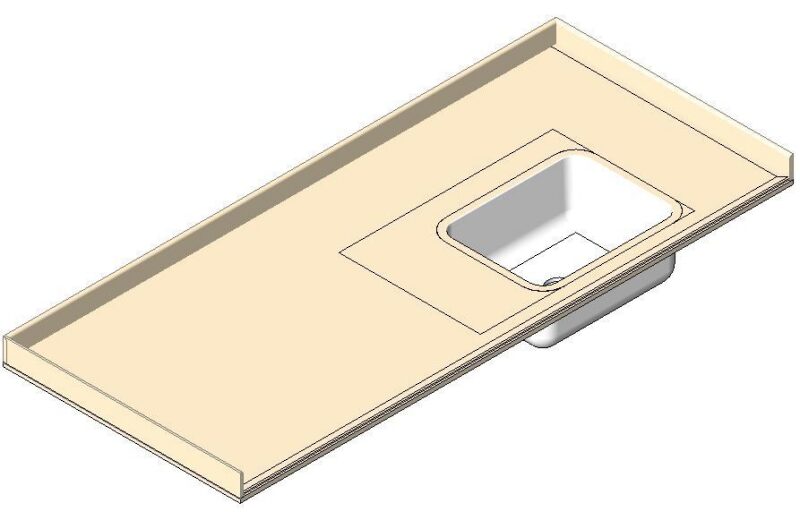 Countertop DWG Block for AutoCAD