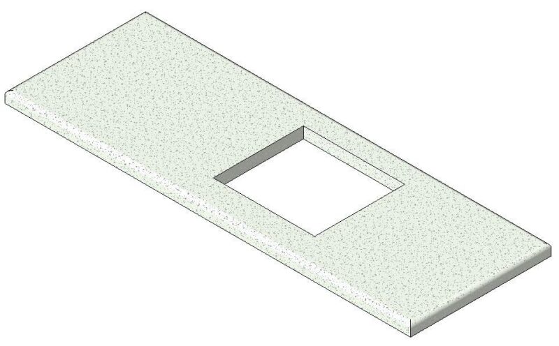 Countertop Curava Island RFA CAD Drawing