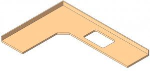 Countertop L RFA CAD Drawing • Designs CAD