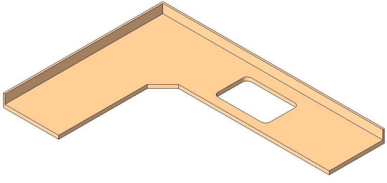 Countertop L RFA CAD Drawing • Designs CAD