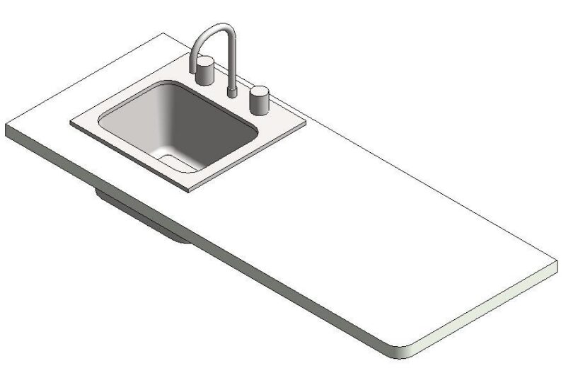 Countertop – Small Sink RFA CAD Drawing