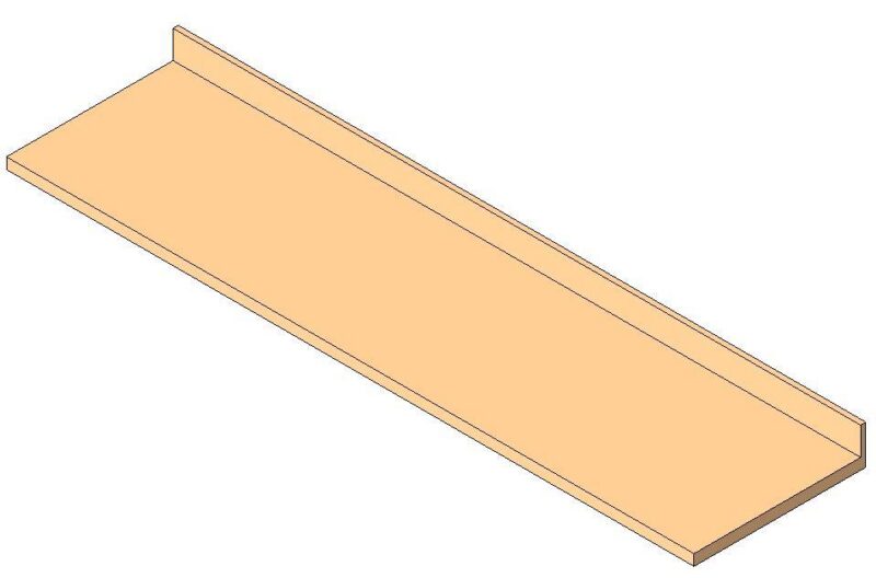 Countertop Without Sink RFA CAD Drawing