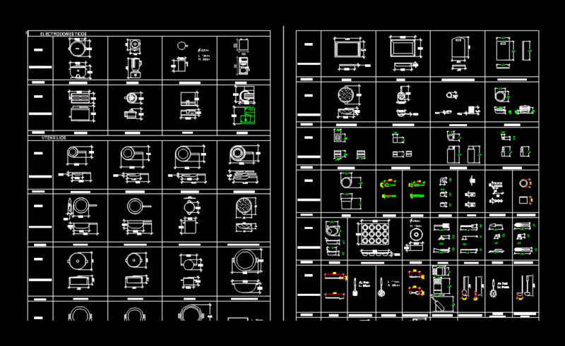 Country Kitchen DWG Block for AutoCAD