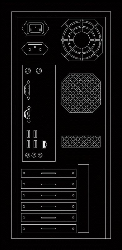 Cpu DWG Block for AutoCAD