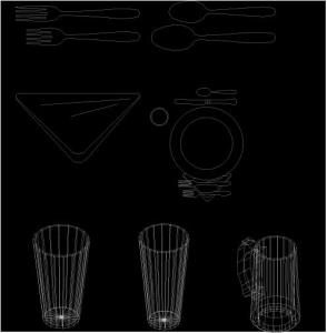 Crockery DWG Plan for AutoCAD