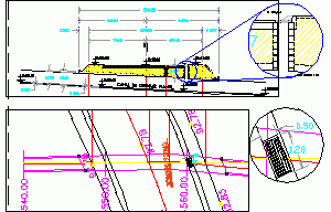 Cross Of Road On Pluvial Canalization DWG Detail for AutoCAD