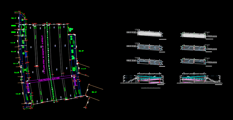 Crosswalk DWG Block for AutoCAD