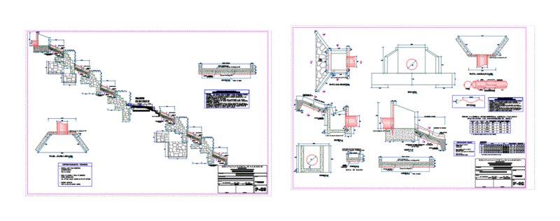 Culvert And Retaining Walls DWG Plan for AutoCAD