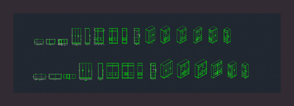 Cupboard DWG Block for AutoCAD