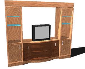 Wooden Tv Cabinet 3d Dwg Model For Autocad Designs Cad