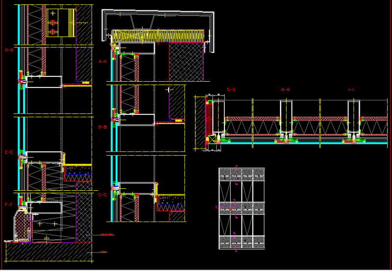 Curtain Wall DWG Detail for AutoCAD