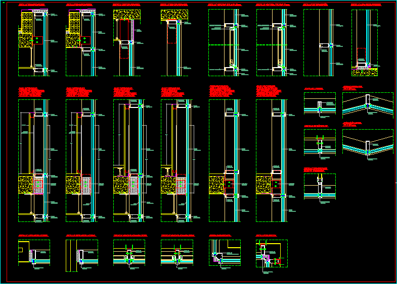 Curtain Wall - Details DWG Detail for AutoCAD • Designs CAD
