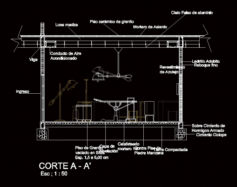 Cutting Operating Room DWG Block for AutoCAD