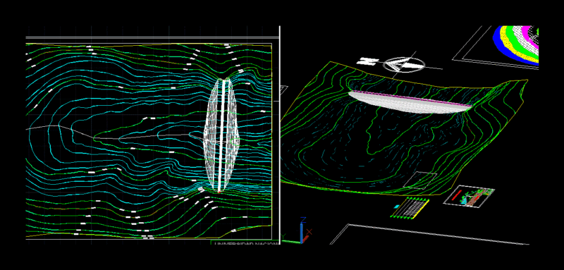 Dam Design 3D DWG Section for AutoCAD