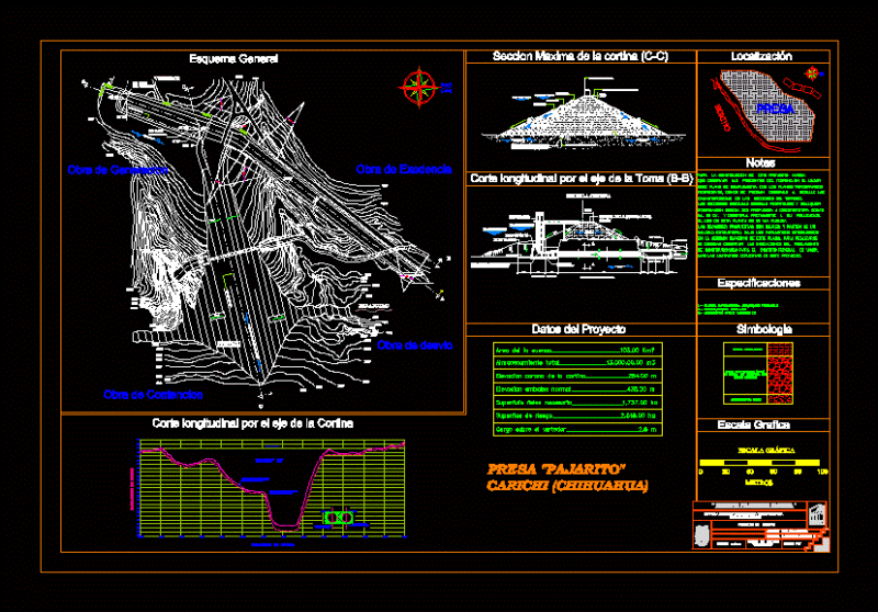 Dam – Year College DWG Elevation for AutoCAD
