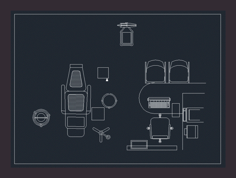 Dentist Room Furniture DWG Block for AutoCAD