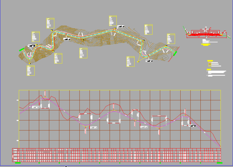 Design Roads DWG Block for AutoCAD