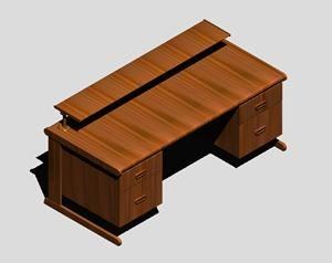 Executive Desk 3D DWG Model for AutoCAD