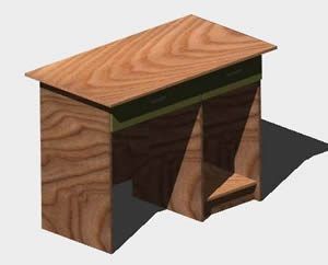 Desk 3D DWG Model for AutoCAD
