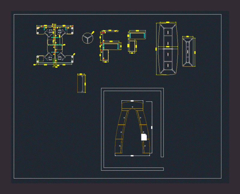 Desk DWG Detail for AutoCAD