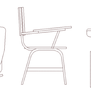Desk, School Chair DWG Block for AutoCAD | Designs CAD