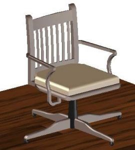 Desk Chair 3D DWG Model for AutoCAD • Designs CAD