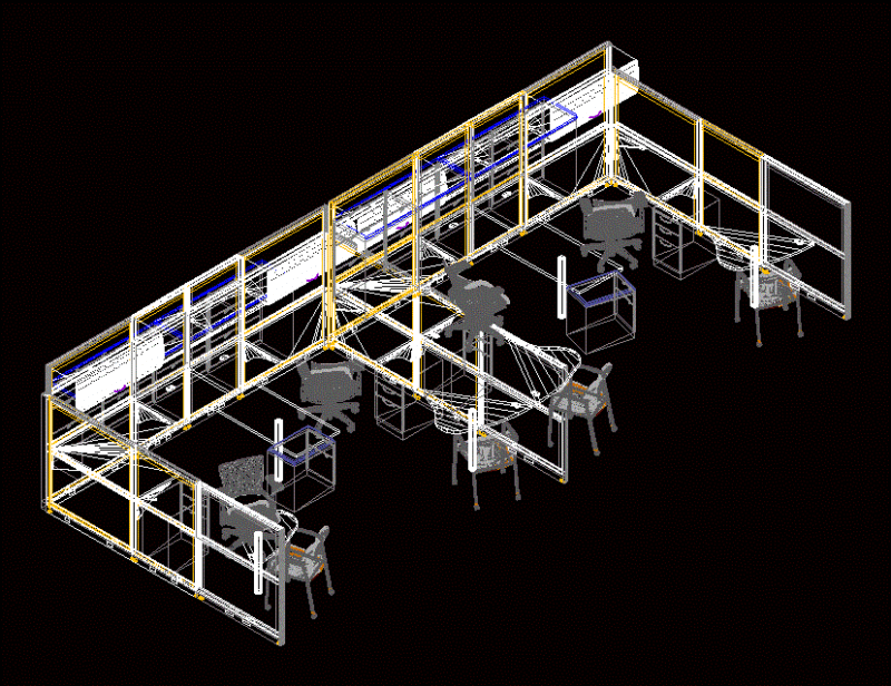 Desks 3D DWG Model for AutoCAD