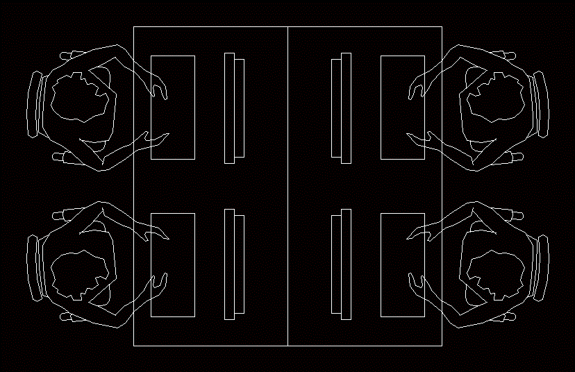 Desktop Computer DWG Plan for AutoCAD  Designs CAD