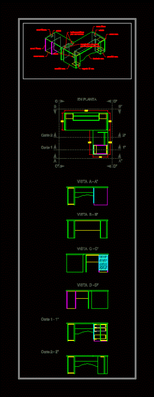 Desktop Management DWG Block for AutoCAD