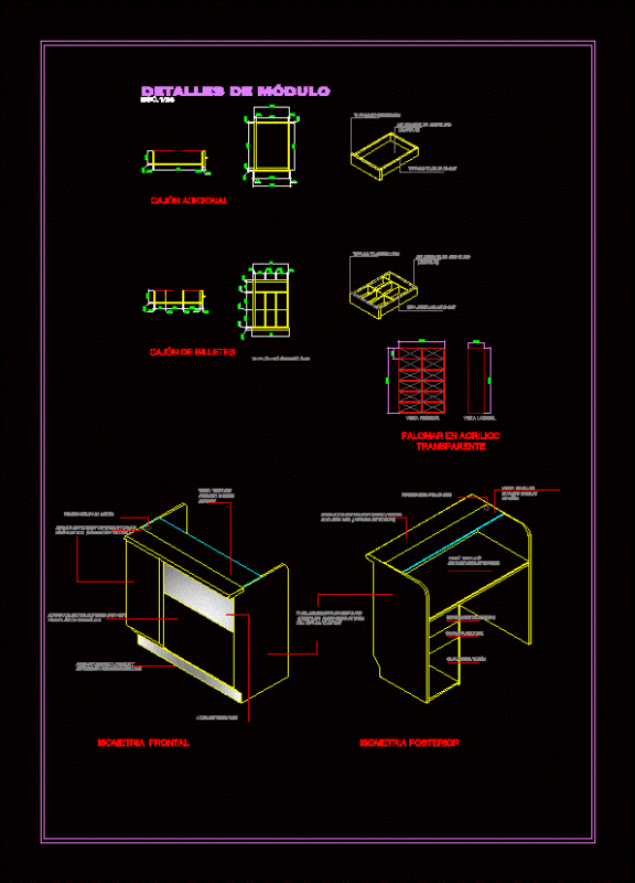 Desktop Module DWG Detail for AutoCAD