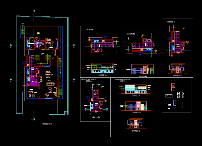 Detail Kitchen DWG Section for AutoCAD