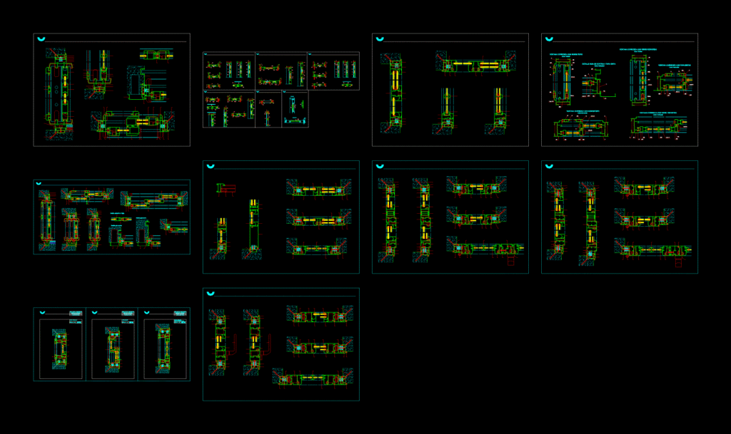 Detail Aluminum Openings DWG Plan for AutoCAD