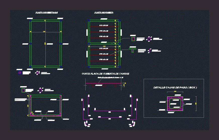 Detail Box Culvert And Tank Underground DWG Detail for AutoCAD