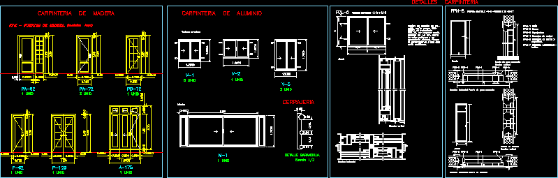 Detail Carpentry DWG Detail for AutoCAD • Designs CAD electrical engineering plan 