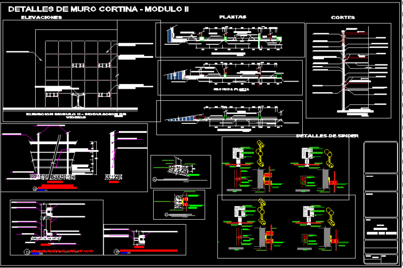 Detail Curtain Wall DWG Plan for AutoCAD