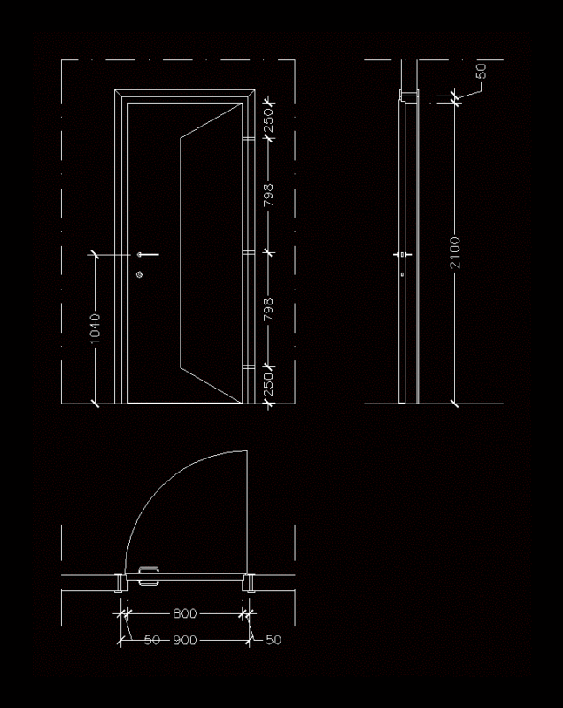 Detail Door Step DWG Plan for AutoCAD