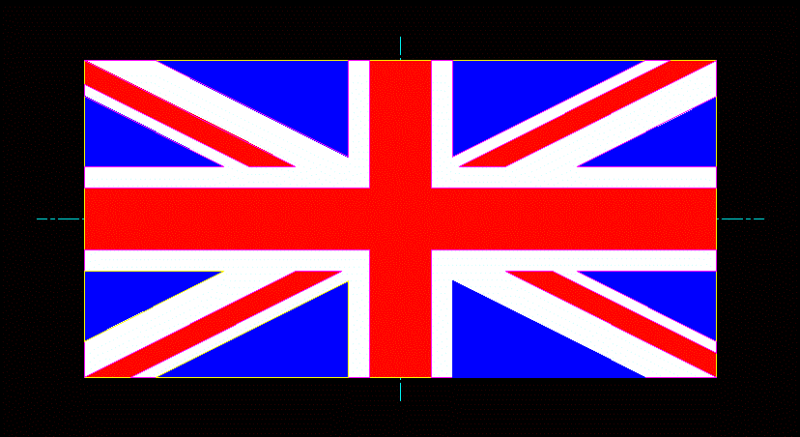 Detailed Flag DWG Detail for AutoCAD