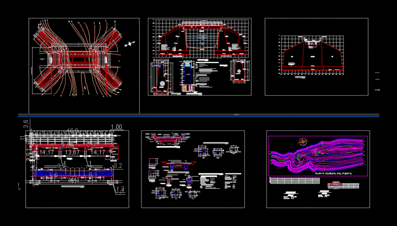 Detail Of Bridge Estribo DWG Detail for AutoCAD