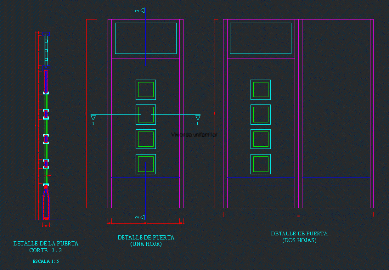 Detail Of Door DWG Detail for AutoCAD