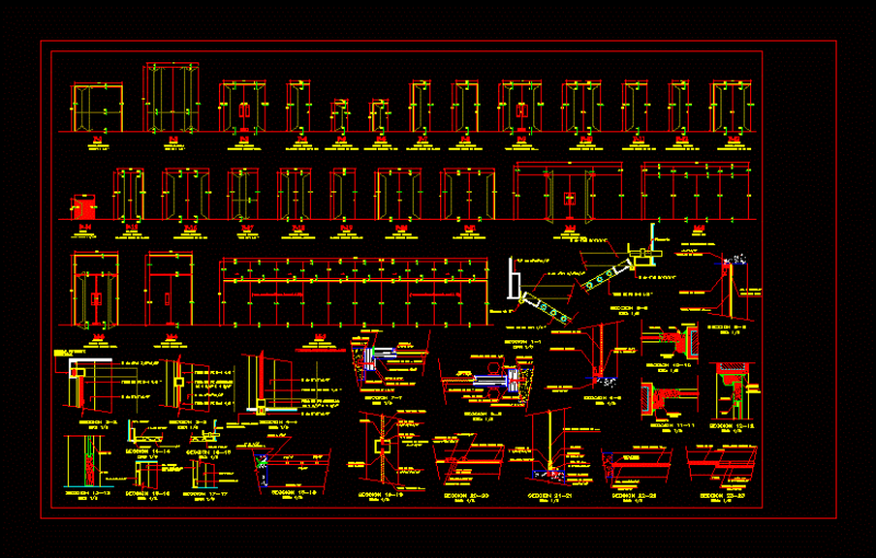 Detail Of Doors DWG Detail for AutoCAD