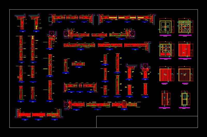 Detail Of Doors DWG Detail for AutoCAD